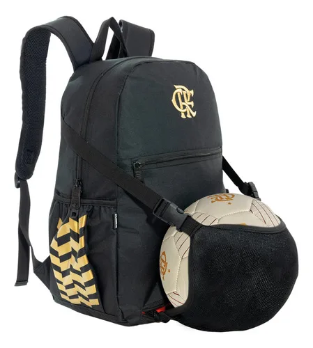 Mochila Esportiva Xeryus Flamengo Porta-Bola Preto