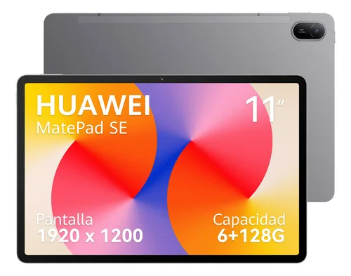 Tablet HUAWEI MatePad SE 11 6+128GB Tela HUAWEI FullView de 11" para Conforto Visual Superbateria de 7700 mAh 225W Câmera Traseira 8 MPCâmera Frontal 5 MP Cinza Nebula