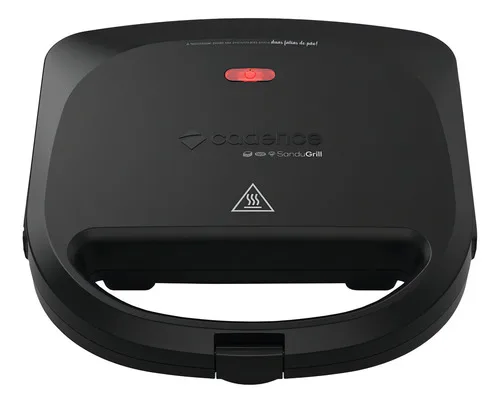 Sanduicheira Elétrica San230 Cadence 750w 2 Chapas Antiaderentes Cor Preto