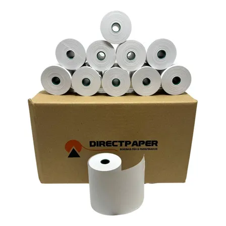 Bobina Térmica 80mm X 40m Directpaper Kit 30 Impressora Comerciais Branco