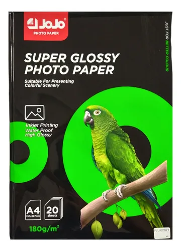 Papel fotográfico brilhante A4 180gr x 20 folhas Ja-1043 Jojo White Color