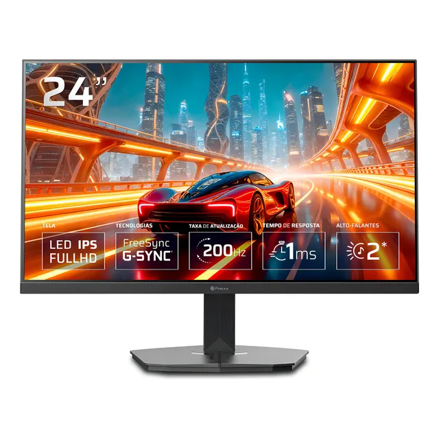 Monitor Gamer Fmaxx Mf24hs 24'' Ips 1ms 200hz Preto 127/220v