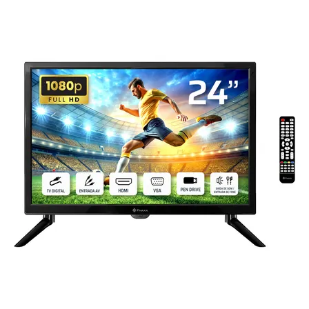 Tv-monitor Fmaxx Ft24’’ Led Full Hd Cor Preto 127/220v