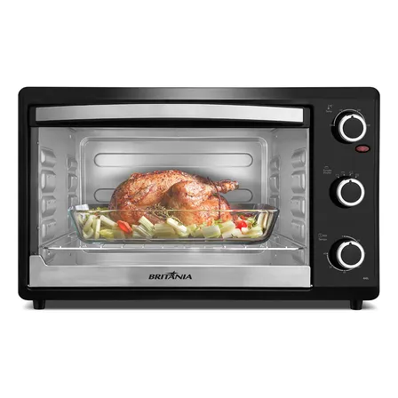 Forno Elétrico Britânia 44l Preto Dupla Resistência 1500w Bfe44p 220v