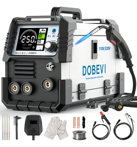 Máquina Solda Inversora 250a Sem Gás 3 Em 1 110v/220v Dobevi