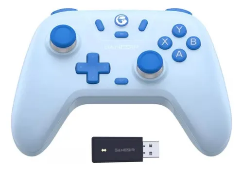 Controle Gamesir T4 Nova Lite Sem Fio Para Pc Switch Android Ios Steam Hall Effect Cor Azul Celeste