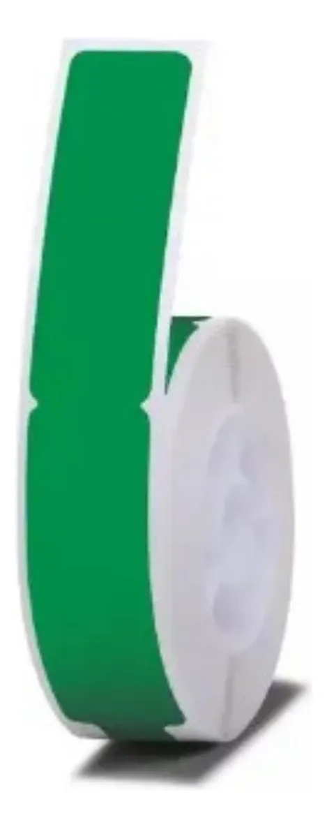 Rolo Etiquetas Autoadesivas Niimbot D110 D11 Verde Térmico 65 Unidades