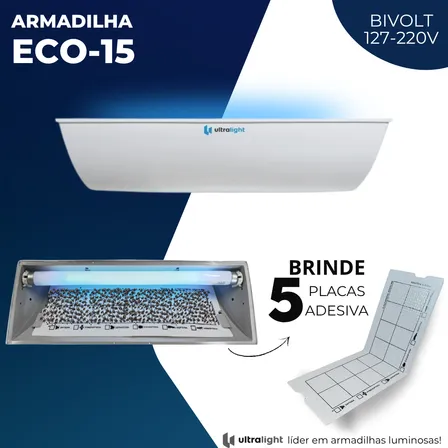 Aparelho Armadilha Luminosa Pega Mata Moscas Insetos Oficial