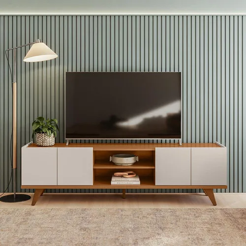 Rack Para Tv Até 75 Brazos - Colibri Cor OFF WHITE MATTE / FREJO