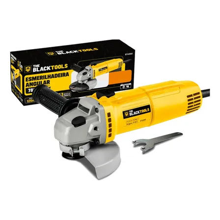Esmerilhadeira Lixadeira Angular 780w 115mm 4.1/2 11000rpm Bta800 The Black Tools Amarelo 220v 60hz