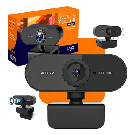 Webcam Camera Full Hd Zoom 1080p 360 Graus Videoconferencia Streamcam Web Cam Entrada Usb 2.0 Com Microfone- Dax Ilumine