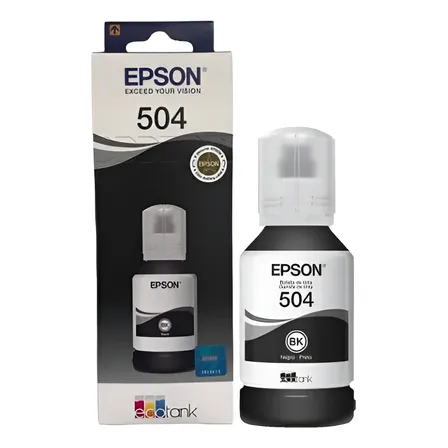 Refil Tinta Epson T504 Preto