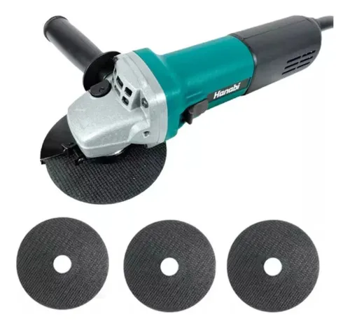 Esmerilhadeira Lixadeira Angular 880w 115mm Hanabi Cor Azul-petróleo Frequência 60hz 220v