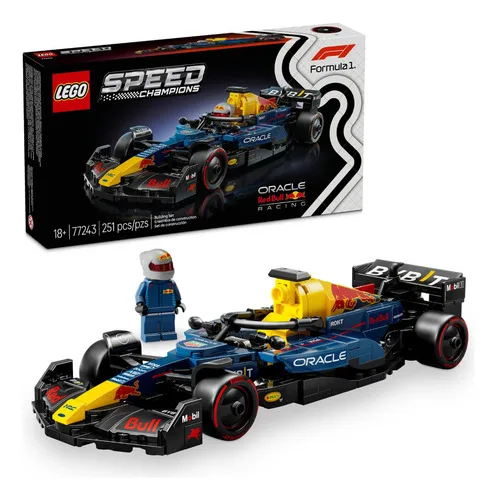 Carro De Corrida com Piloto RB20 Oracle Red Bull Racing Formula 1 77243 Lego