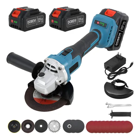 Esmerilhadeira Lixadeira Angular 125mm 850w 10000rpm Dobevi Motor Potente De 10.000 Rpm E 3 Velocidades Variáveis Azul 21v