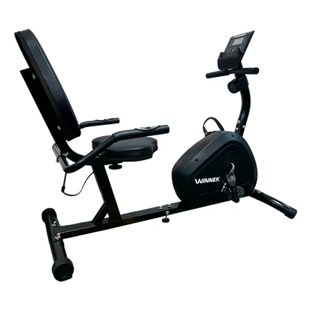 Bicicleta Ergométrica Horizontal Magnética Winnek Monitor Digital 8 Niveis De Ajustes Sensor De Pulsaçao Pedal Com Cinta Ajustavel Preto