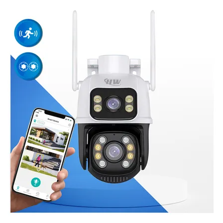 Câmera De Segurança Infravermelho Wi-fi Smart A28b Dupla Lente Ip Prova D´agua- HW