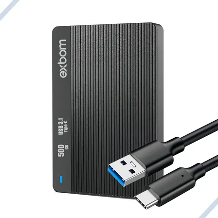 Hd Externo 500gb Slimvault 2.5 Polegadas Com Interface Usb 3.1 Usb-c Exbom Hde-s5ga
