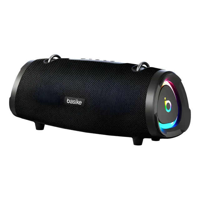Caixa Som Tws 160w Basike Bass Boost Estéreo Alta Hifi Festa Alto-falante Bluetooth Bass Boost Luz Rgb 8h Bateria Bluetooth 5.3 Ipx5 À Prova D'água Ideal Para Samba Funk Preto 127/220v