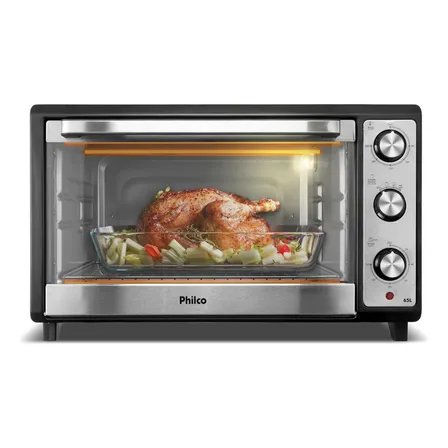 Forno Elétrico Philco 65l Dupla Resistência Pfe65 220v Preto