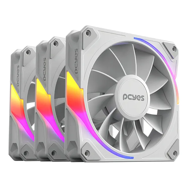 Kit Cooler Fan Gabinete 3un Sangue Frio 3 Argb White Reverse