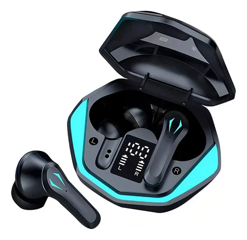 Fone De Ouvido Bluetooth Gamer Sem Fio Com Led Tws Com Microfone Esportivo Compatível Com iPhone Samsung Xiaomi Lenovo Motorola Celular Android Ios Academia Caminhada Casenn Preto