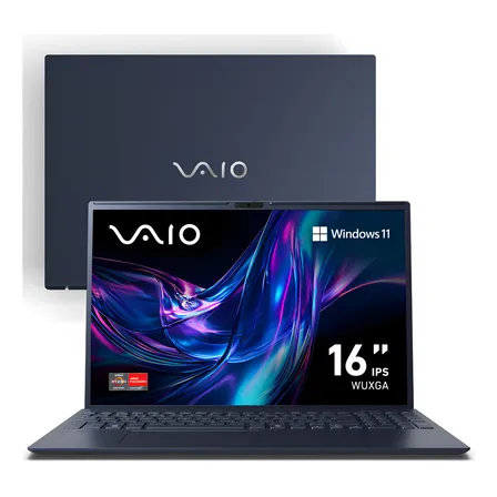 Notebook Vaio Fe16 Amd Ryzen 5-5625u Windows 11 Home 12gb Ram 512gb Ssd Wi-fi 6 Tela 16 Ips Wuxga Antirreflexo - Cinza Grafite Vjfe69f11x-b1221h - Permite Upgrade De Memória Ram E Ssd