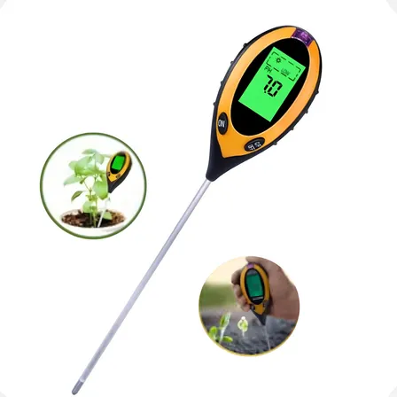 Medidor Digital TeOliver Digital De Ph Umidade Do Solo Temperatura Terra Luz Solar Plantas Luminosidade Avalia Acidez Alcalinidade Jardineiro Agricultor