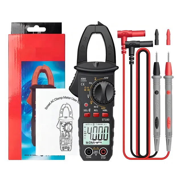 Alicate Amperímetro Digital Inteligente,Kit Multímetro Digital Amperímetro Alicate Portátil Sonoro,Kit Alicate Amperímetro Detector 600V