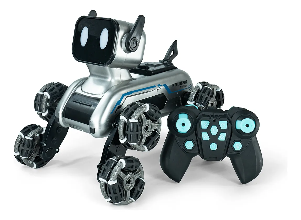 Cachorro Robô Brinquedo Techpup Azul Interativo com Luzes e Sons – Inteligente, Educativo e Ideal para Crianças, Presente Incrível com Movimento