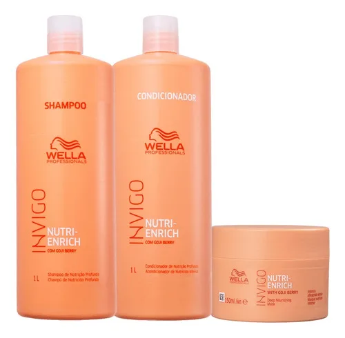 Wella Invigo Nutri Enrich Sh E Cond 1l, Máscara 150ml