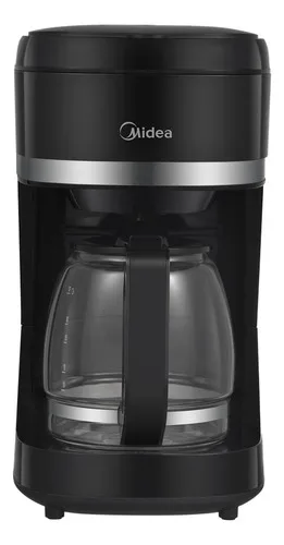 Cafeteira Elétrica Preta 1,5l Midea 37 xícaras Jarra de vidro e Filtro permanente 127 V