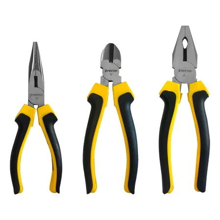 Kit Jogo 3 Alicates Utilidades Variadas Universal Corte Bico