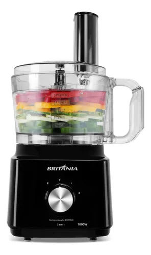 Multiprocessador britânia Bmp900 1000w 3 em 1 inox Preto