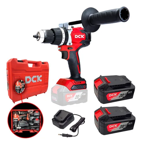 Furadeira De Impacto Sem Fio Dck 850w 2 Baterias Maleta Dck