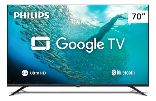 Smart Tv Philips 70 4k Google Tv Comando De Voz 70pug7019