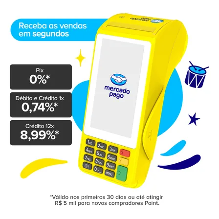 Maquininha De Cartão Mercado Pago Point Pro 3 Vivo 127/220v