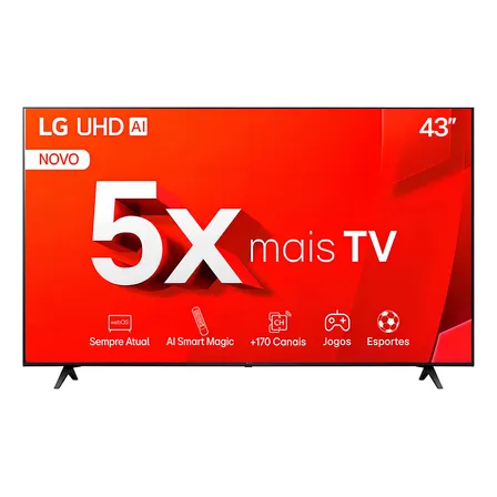 Smart Tv De 43 LG Tu801c 43tu801c0sa Com Tela Led 4k - Preto