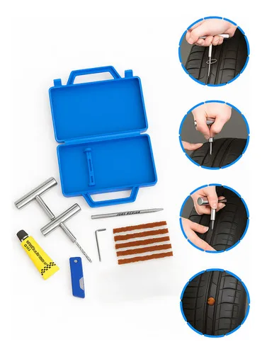 Kit Remendo Metal Reparo +maleta Macarrão Pneu Carro Motos Usd