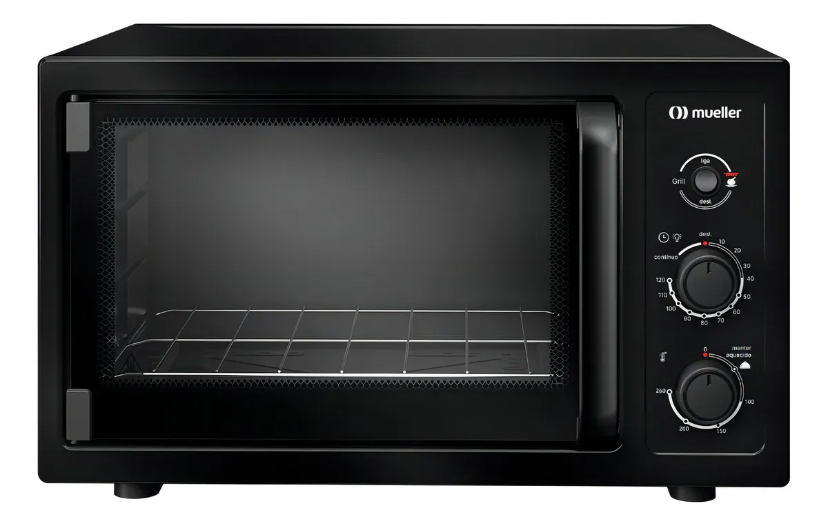 Forno Elétrico De Bancada Mueller 50 Litros Com Grill Mfb50b Cor Preto