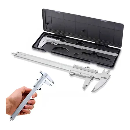 Paquimetro Manual Universal Analogico 150mm Aço Inox Estojo Thype