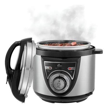 Panela De Pressão Elétrica Kian 4l Inox Acessórios Cor Preto Frequência 50 Hz X 60 Hz