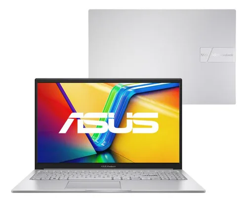 Notebook Asus Vivobook 15 X1504va Intel Core I5 1334u 8gb Ram 256gb Ssd Windows 11 Home Intel Iris Xe Tela 15,6 Led Fhd Silver - Nj1738w Prateado