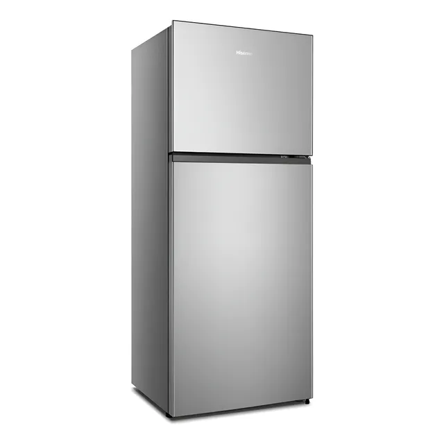 Geladeira Hisense Top Freezer Inverter Inox 375l Cinza