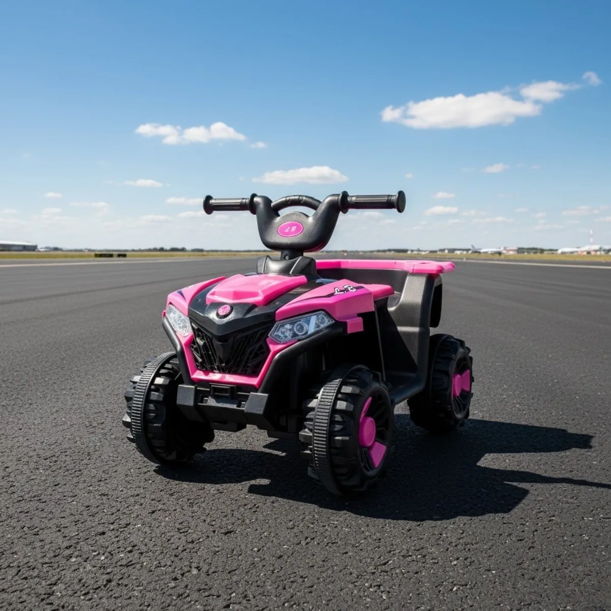 Quadriciclo Com Pedal Elétrico 6v Som E Farol Led Rosa Cor Rosa-pink Voltagem Do Carregador 127/220v