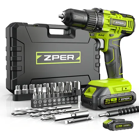 Furadeira De Impacto Zper 21v 17000 Bpm 2 Baterias Li-ion Verde 127/220v 60hz