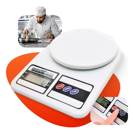 Balança De Cozinha Digital Balança Digital Hardline Sf-400 Pesa Até 10kg Branco