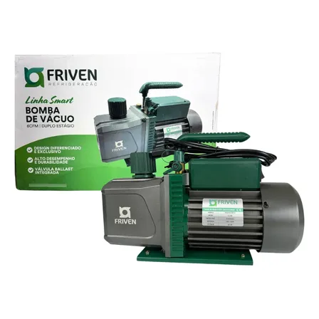 Bomba de Vácuo Duplo Estágio 6 CFM 1/2 HP Bivolt Friven SMART