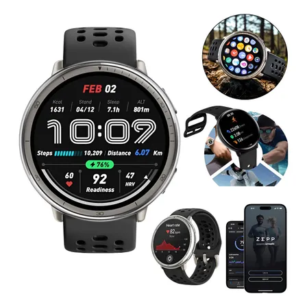 Relógio Inteligente Bluetooth Amazfit Active 2 Amoled Redondo 1.32’’ Com 160 Modos Esportivos Cor Preto