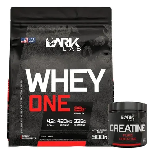 Whey One 900g + Creatina 150g Dark Lab Sabor Chocolate